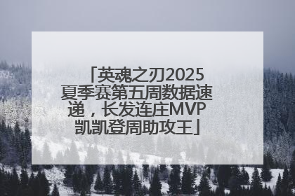 英魂之刃2025夏季赛第五周数据速递，长发连庄MVP凯凯登周助攻王