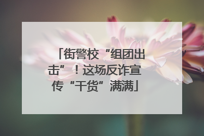 街警校“组团出击”！这场反诈宣传“干货”满满