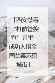 西安禁毒“打防管控宣”并举 成功入围全国禁毒示范城市