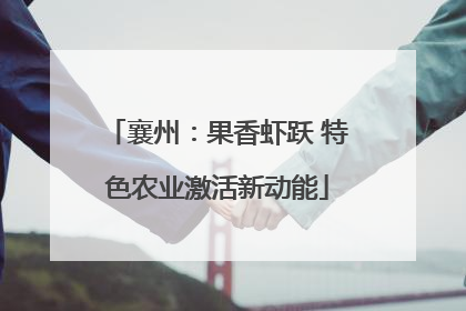 襄州：果香虾跃 特色农业激活新动能