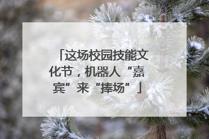 这场校园技能文化节，机器人“嘉宾”来“捧场”
