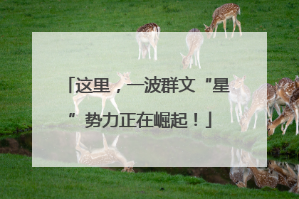 这里，一波群文“星”势力正在崛起！