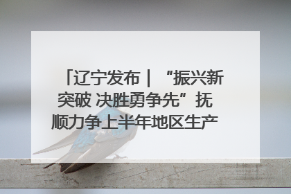 辽宁发布｜“振兴新突破 决胜勇争先”抚顺力争上半年地区生产总值增长7%左右