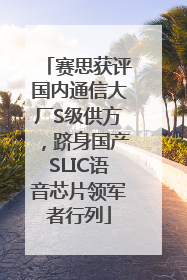 赛思获评国内通信大厂S级供方，跻身国产SLIC语音芯片领军者行列