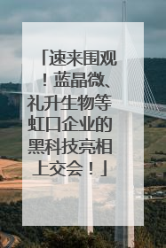 速来围观！蓝晶微、礼升生物等虹口企业的黑科技亮相上交会！