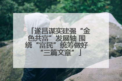 遂昌谋实建强“金色共富”发展轴 围绕“富民”统筹做好“三篇文章”