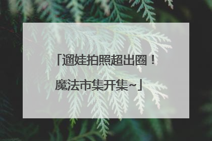 遛娃拍照超出圈！魔法市集开集~