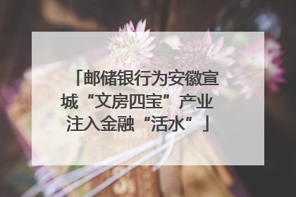邮储银行为安徽宣城“文房四宝”产业注入金融“活水”