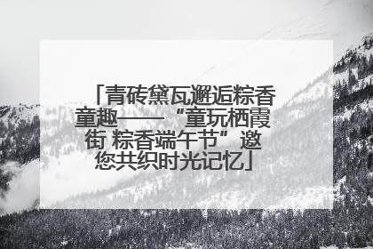 青砖黛瓦邂逅粽香童趣——“童玩栖霞街 粽香端午节”邀您共织时光记忆
