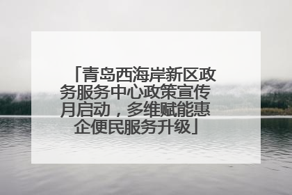 青岛西海岸新区政务服务中心政策宣传月启动，多维赋能惠企便民服务升级