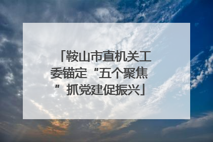 鞍山市直机关工委锚定“五个聚焦”抓党建促振兴