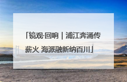镜观·回响｜浦江奔涌传薪火 海派融新纳百川