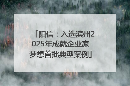 阳信：入选滨州2025年成就企业家梦想首批典型案例
