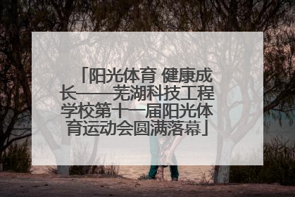 阳光体育 健康成长——芜湖科技工程学校第十一届阳光体育运动会圆满落幕
