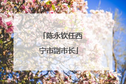 陈永钦任西宁市副市长