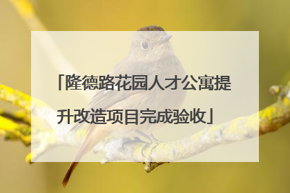 隆德路花园人才公寓提升改造项目完成验收