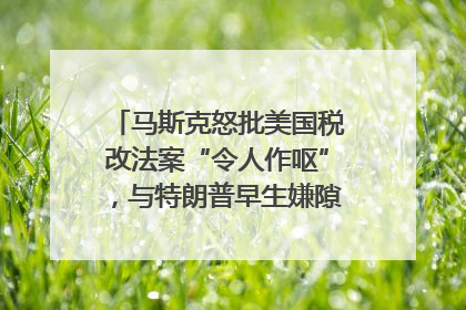 马斯克怒批美国税改法案“令人作呕”，与特朗普早生嫌隙？｜国际识局