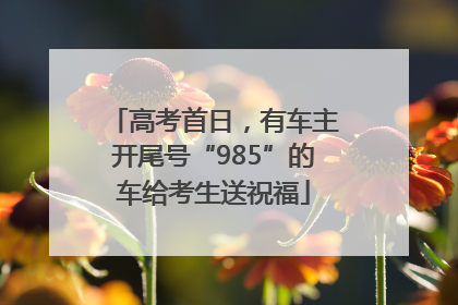 高考首日，有车主开尾号“985”的车给考生送祝福