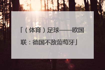 （体育）足球——欧国联：德国不敌葡萄牙