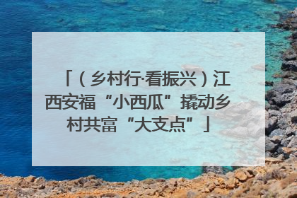 （乡村行·看振兴）江西安福“小西瓜”撬动乡村共富“大支点”