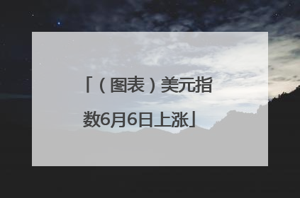 （图表）美元指数6月6日上涨