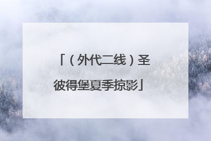 （外代二线）圣彼得堡夏季掠影