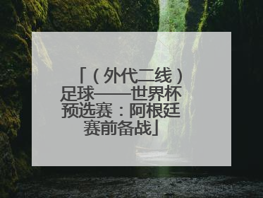 （外代二线）足球——世界杯预选赛：阿根廷赛前备战