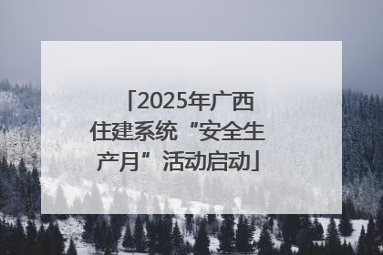 2025年广西住建系统“安全生产月”活动启动