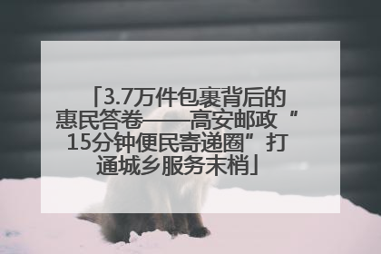 3.7万件包裹背后的惠民答卷——高安邮政“15分钟便民寄递圈”打通城乡服务末梢