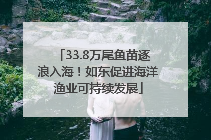 33.8万尾鱼苗逐浪入海！如东促进海洋渔业可持续发展