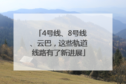 4号线、8号线、云巴，这些轨道线路有了新进展