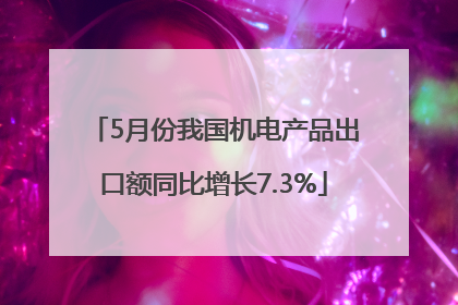 5月份我国机电产品出口额同比增长7.3%