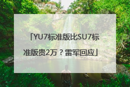 YU7标准版比SU7标准版贵2万？雷军回应